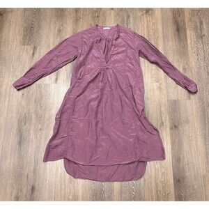 Free People CP Shades Dress Medium Tunic Peasant Midi Metallic Boho Flowy